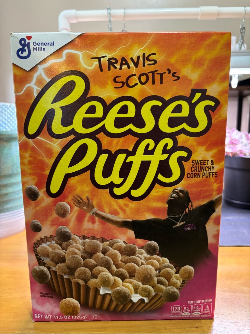 Travis Scott Reese's Puffs Cereal Box - Orange, Yellow, Brown